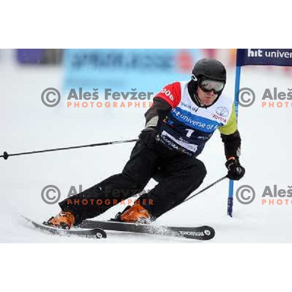 Denis Pere during first run of HIT Ski Legends Challenge by Jure Kosir in Kranjska gora, Slovenia 2.2.2008. Photo by Ales Fevzer 