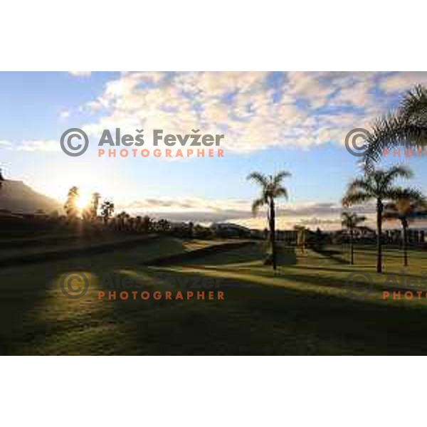 Costa Adeje golf is 18 holes Championship course built on the former banana plantations. Photographed at Tenerife, Canary Islands on November 27, 2018