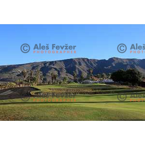 Costa Adeje golf is 18 holes Championship course built on the former banana plantations. Photographed at Tenerife, Canary Islands on November 27, 2018
