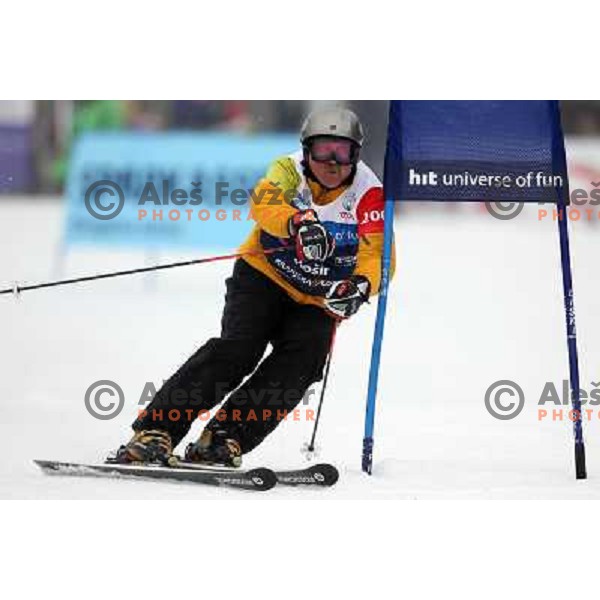 Rado Kosir during first run of HIT Ski Legends Challenge by Jure Kosir in Kranjska gora, Slovenia 2.2.2008. Photo by Ales Fevzer 