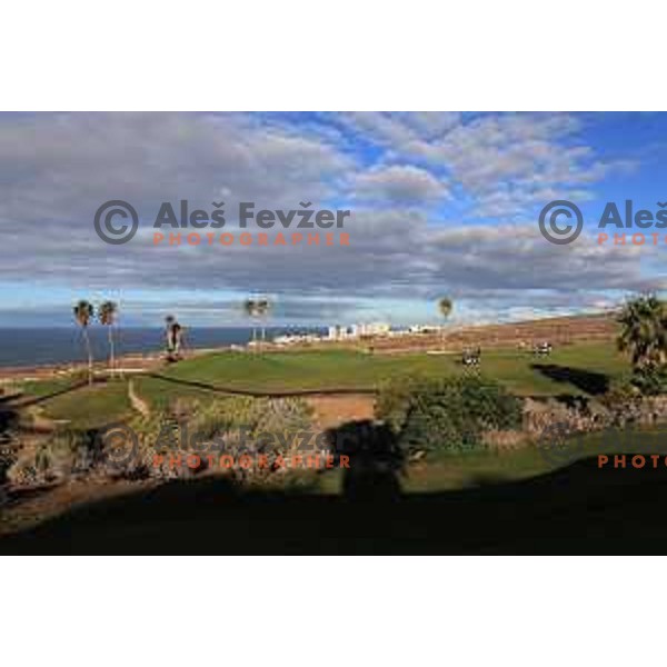 Costa Adeje golf is 18 holes Championship course built on the former banana plantations. Photographed at Tenerife, Canary Islands on November 27, 2018