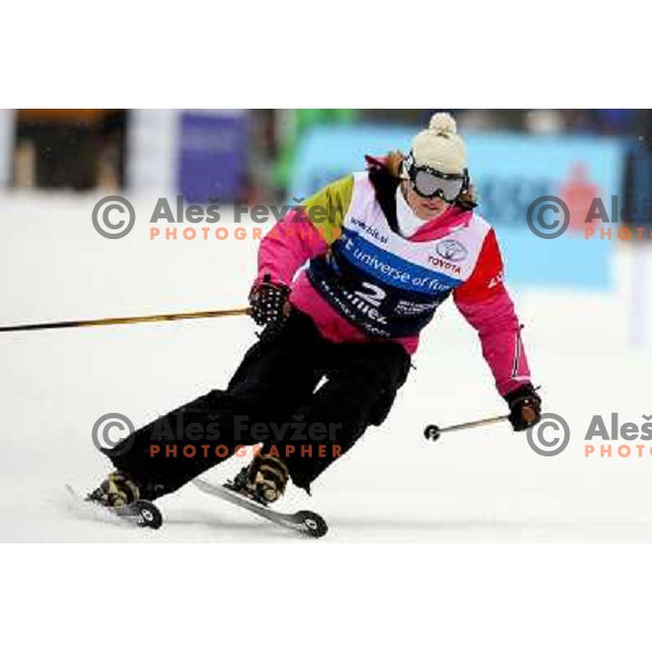 Mojca Suhadolc during first run of HIT Ski Legends Challenge by Jure Kosir in Kranjska gora, Slovenia 2.2.2008. Photo by Ales Fevzer 