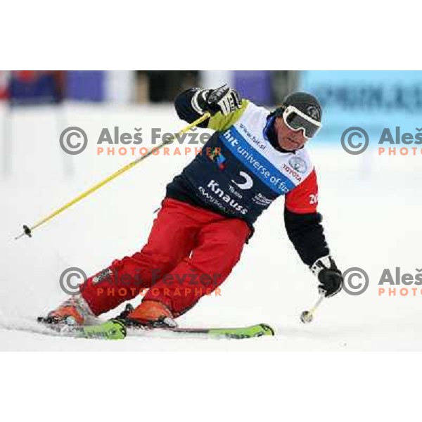 Andrej Klinar during first run of HIT Ski Legends Challenge by Jure Kosir in Kranjska gora, Slovenia 2.2.2008. Photo by Ales Fevzer 