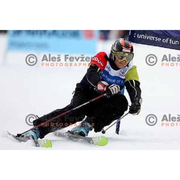 Jernej Koblar during first run of HIT Ski Legends Challenge by Jure Kosir in Kranjska gora, Slovenia 2.2.2008. Photo by Ales Fevzer 