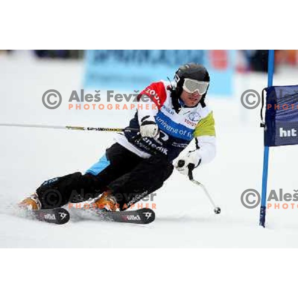 Rene Mlekuz during first run of HIT Ski Legends Challenge by Jure Kosir in Kranjska gora, Slovenia 2.2.2008. Photo by Ales Fevzer 