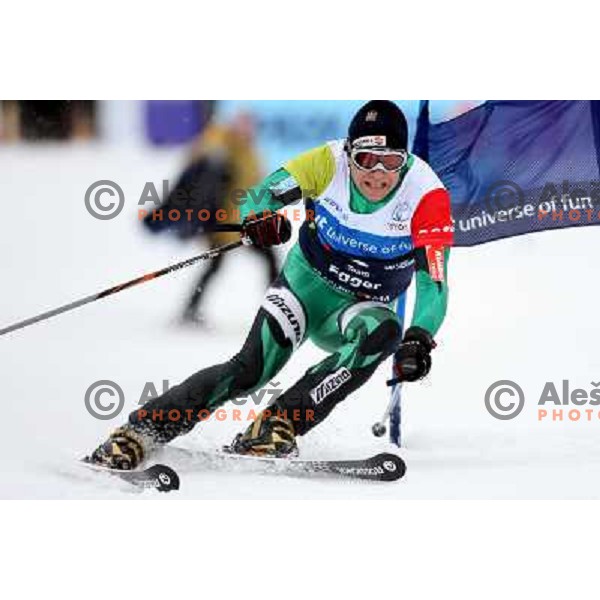 Mare Robic during first run of HIT Ski Legends Challenge by Jure Kosir in Kranjska gora, Slovenia 2.2.2008. Photo by Ales Fevzer 