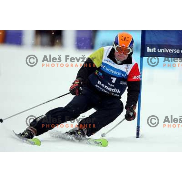 Grega Benedik during first run of HIT Ski Legends Challenge by Jure Kosir in Kranjska gora, Slovenia 2.2.2008. Photo by Ales Fevzer 
