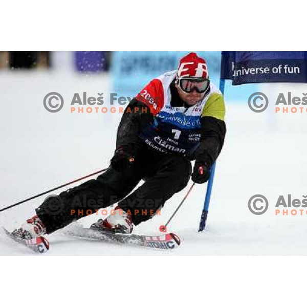 Tomaz Cizman during first run of HIT Ski Legends Challenge by Jure Kosir in Kranjska gora, Slovenia 2.2.2008. Photo by Ales Fevzer 