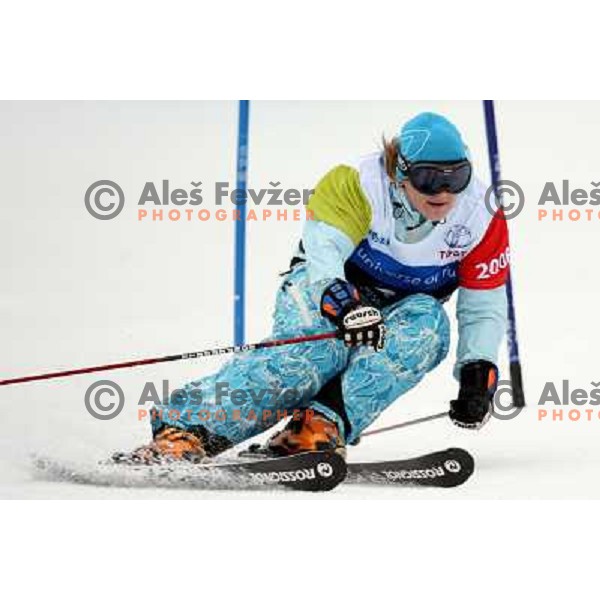 Alenka Dovzan during first run of HIT Ski Legends Challenge by Jure Kosir in Kranjska gora, Slovenia 2.2.2008. Photo by Ales Fevzer 