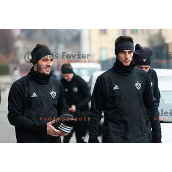 Denis Klinar and Gregor Bajde during first training session in 2019, Ljudski vrt, Maribor, Slovenia on January 8, 2019