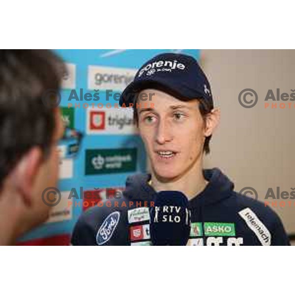 Peter Prevc at press conference of Slovenia Ski Nordic Team in Triglav Lab, Ljubljana, Slovenia on January 8, 2019
