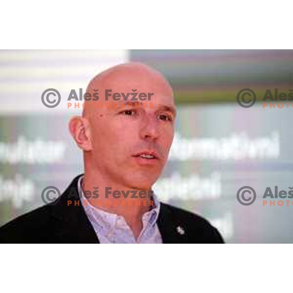 Simon Jan at press conference of Slovenia Ski Nordic Team in Triglav Lab, Ljubljana, Slovenia on January 8, 2019