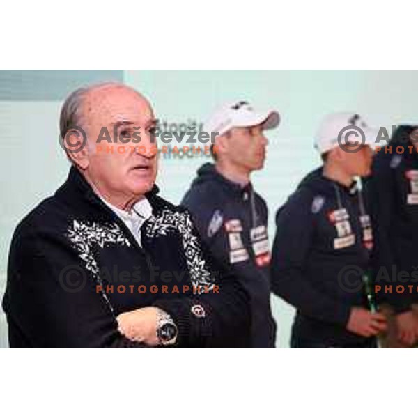 Ljubo Jasnic at press conference of Slovenia Ski Nordic Team in Triglav Lab, Ljubljana, Slovenia on January 8, 2019