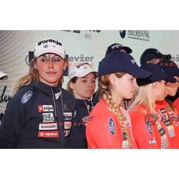 Anamarija Lampic at press conference of Slovenia Ski Nordic Team in Triglav Lab, Ljubljana, Slovenia on January 8, 2019