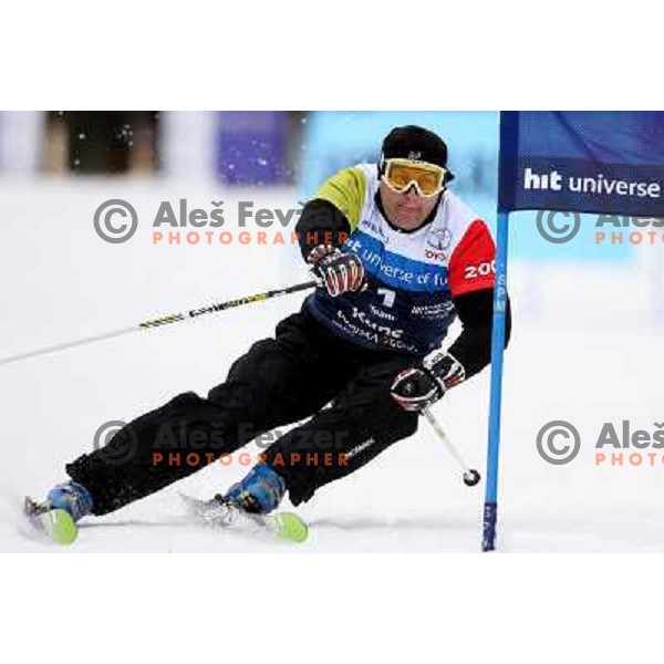 Mitja Kunc during first run of HIT Ski Legends Challenge by Jure Kosir in Kranjska gora, Slovenia 2.2.2008. Photo by Ales Fevzer 