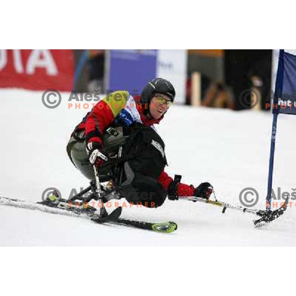 Gal Jakic during first run of HIT Ski Legends Challenge by Jure Kosir in Kranjska gora, Slovenia 2.2.2008. Photo by Ales Fevzer 