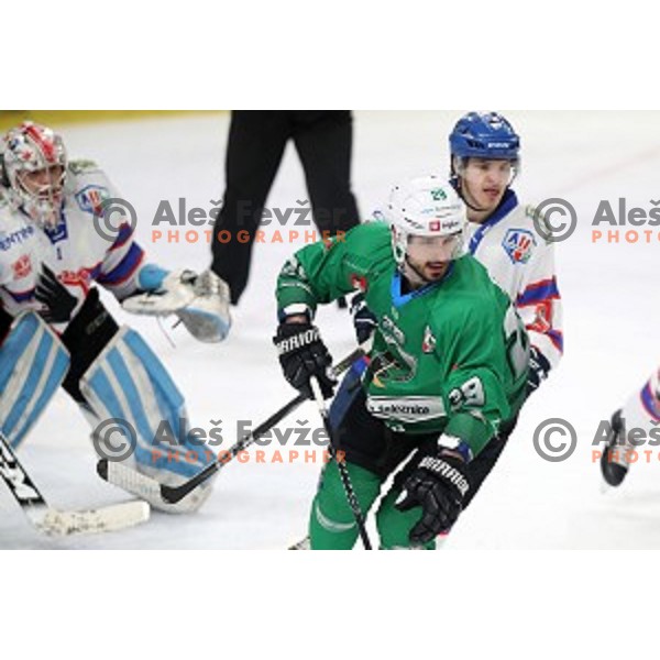 of SZ Olimpija in action during Alps League ice-hockey match between SZ Olimpija and Fassa in Tivoli Hall, Ljubljana, Slovenia on January 9, 2018
