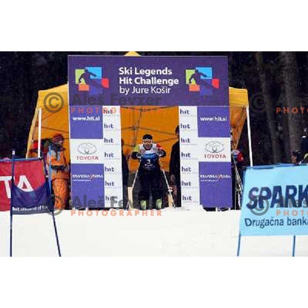 Mitka Kunc before start of first run of HIT Ski Legends Challenge by Jure Kosir in Kranjska gora, Slovenia 2.2.2008. Photo by Ales Fevzer 