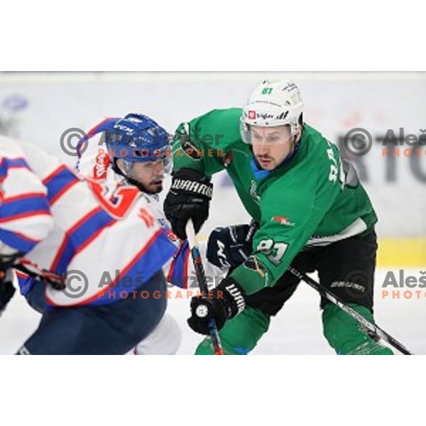 Saso Rajsar of SZ Olimpija in action during Alps League ice-hockey match between SZ Olimpija and Fassa in Tivoli Hall, Ljubljana, Slovenia on January 9, 2018