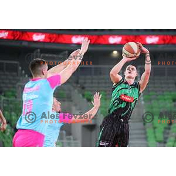 Jan Span of Petrol Olimpija in action during ABA league basketball match between Petrol Olimpija and Mega Bamax in SRC Stozice, Ljubljana on January 13, 2019