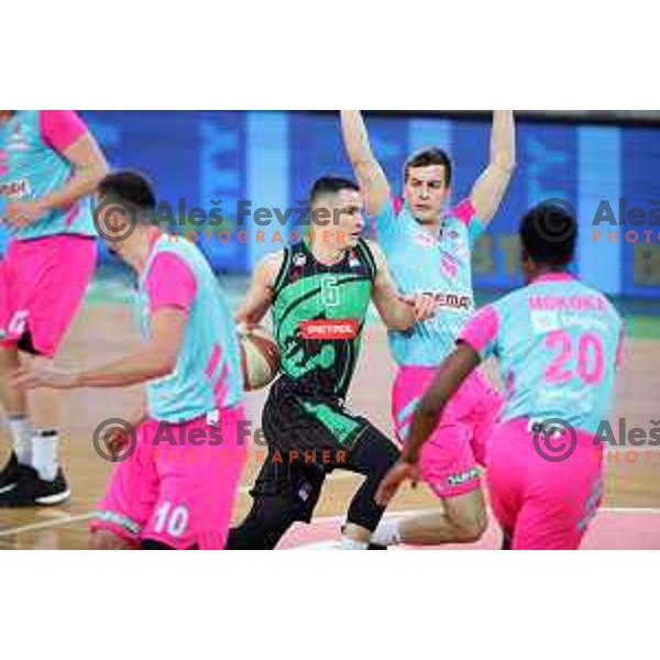 Jan Span of Petrol Olimpija in action during ABA league basketball match between Petrol Olimpija and Mega Bamax in SRC Stozice, Ljubljana on January 13, 2019