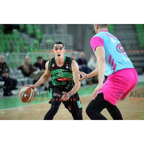 Jan Span of Petrol Olimpija in action during ABA league basketball match between Petrol Olimpija and Mega Bamax in SRC Stozice, Ljubljana on January 13, 2019