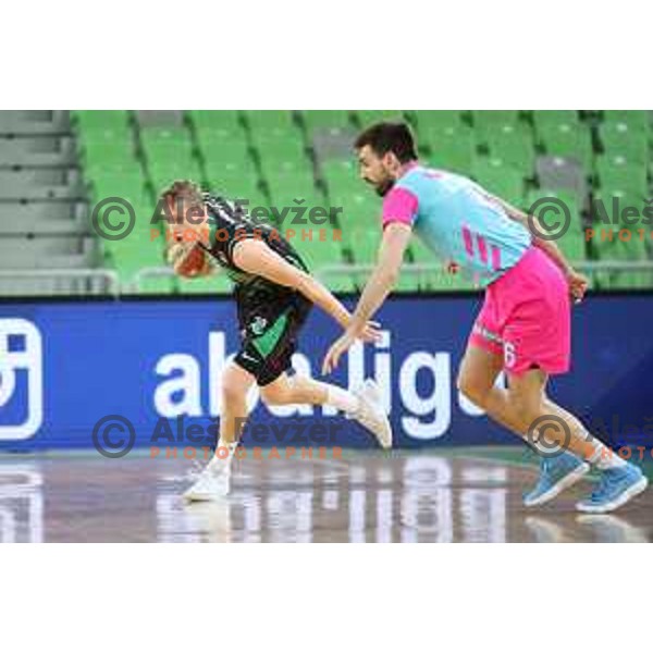 Miha Lapornik of Petrol Olimpija in action during ABA league basketball match between Petrol Olimpija and Mega Bamax in SRC Stozice, Ljubljana on January 13, 2019