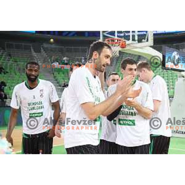 Mirza Begic of Petrol Olimpija in action during ABA league basketball match between Petrol Olimpija and Mega Bamax in SRC Stozice, Ljubljana on January 13, 2019