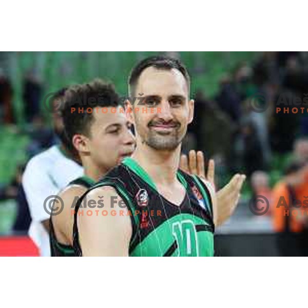 Domen Lorbek of Petrol Olimpija in action during ABA league basketball match between Petrol Olimpija and Mega Bamax in SRC Stozice, Ljubljana on January 13, 2019