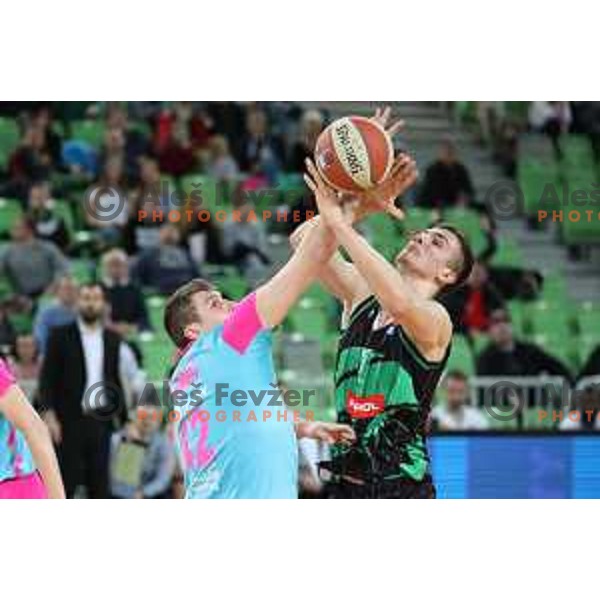 Marko Simonovic of Petrol Olimpija in action during ABA league basketball match between Petrol Olimpija and Mega Bamax in SRC Stozice, Ljubljana on January 13, 2019