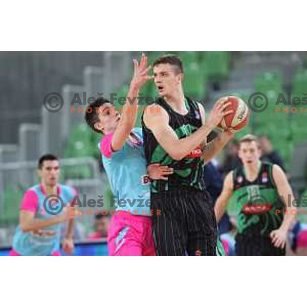 Marko Simonovic of Petrol Olimpija in action during ABA league basketball match between Petrol Olimpija and Mega Bamax in SRC Stozice, Ljubljana on January 13, 2019