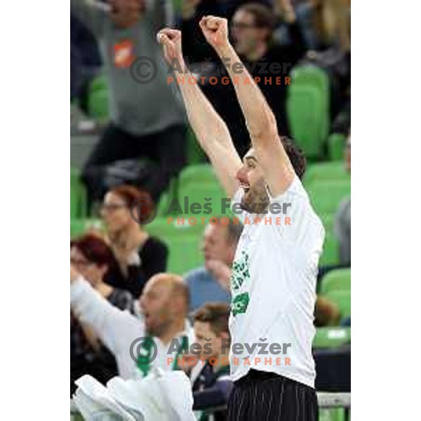 Mirza Begic of Petrol Olimpija in action during ABA league basketball match between Petrol Olimpija and Mega Bamax in SRC Stozice, Ljubljana on January 13, 2019