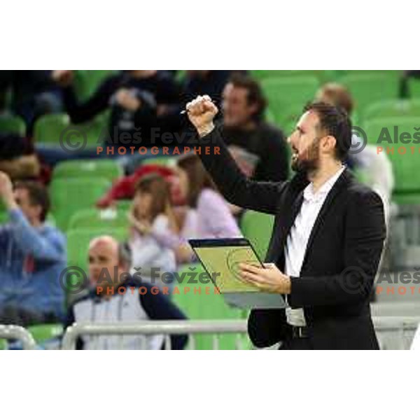Stipe Modric of Petrol Olimpija in action during ABA league basketball match between Petrol Olimpija and Mega Bamax in SRC Stozice, Ljubljana on January 13, 2019