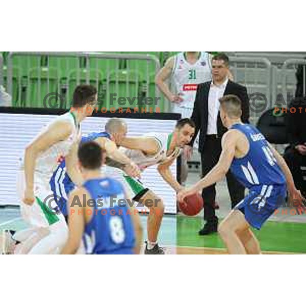 Domen Lorbek in action during second leg of quarter-final of Spar Cup basketball match between Petrol Olimpija and Rogaska in SRC Stozice, Ljubljana on January 14, 2019