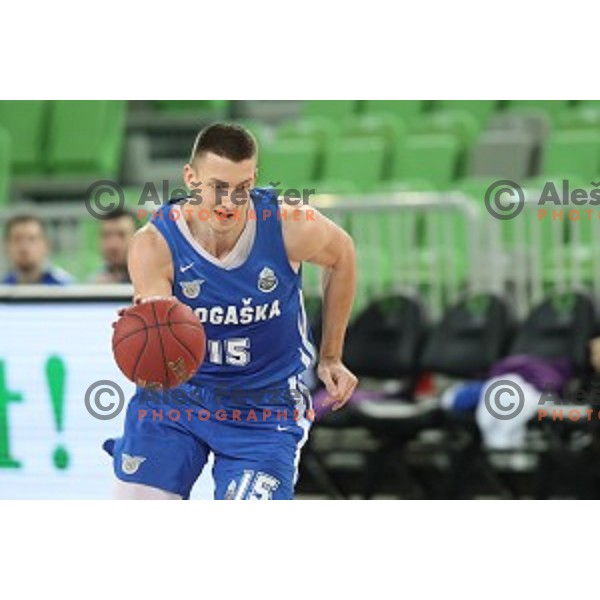 action during second leg of quarter-final of Spar Cup basketball match between Petrol Olimpija and Rogaska in SRC Stozice, Ljubljana on January 14, 2019