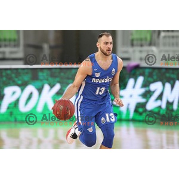 Mirza Sarajlija in action during second leg of quarter-final of Spar Cup basketball match between Petrol Olimpija and Rogaska in SRC Stozice, Ljubljana on January 14, 2019