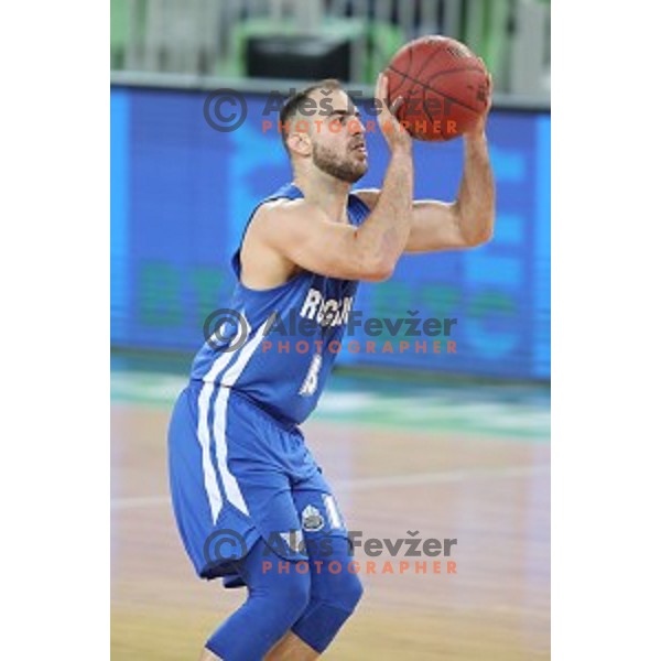 Mirza Sarajlija in action during second leg of quarter-final of Spar Cup basketball match between Petrol Olimpija and Rogaska in SRC Stozice, Ljubljana on January 14, 2019