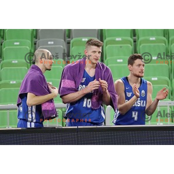 action during second leg of quarter-final of Spar Cup basketball match between Petrol Olimpija and Rogaska in SRC Stozice, Ljubljana on January 14, 2019