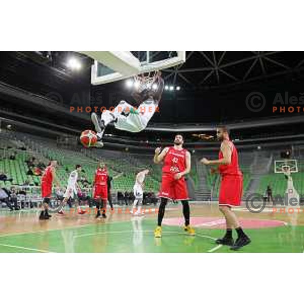 Marvin Jones of Petrol Olimpija in action during FIBA Champions League basketball match between Petrol Olimpija and Filou Oostende in Stozice Hall, Ljubljana on January 16, 2019