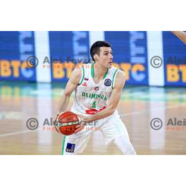 Igor Tratnik of Petrol Olimpija in action during FIBA Champions League basketball match between Petrol Olimpija and Filou Oostende in Stozice Hall, Ljubljana on January 16, 2019