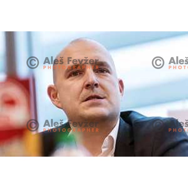 Matej Avanzo of Sixt Primorska at Spar Cup draw in Ljubljana on January 21, 2019
