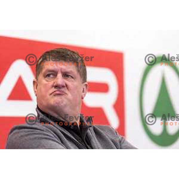 Roman Lisac of Petrol Olimpija at Spar Cup draw in Ljubljana on January 21, 2019