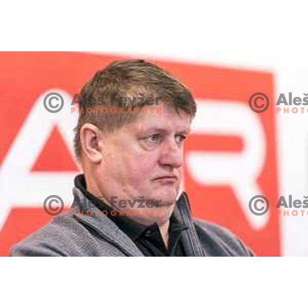 Roman Lisac of Petrol Olimpija at Spar Cup draw in Ljubljana on January 21, 2019
