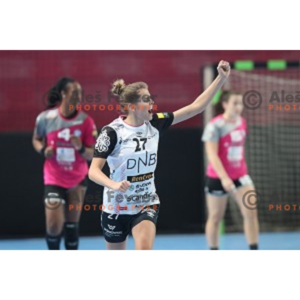 action during Women\'s EHF Champions League match between Krim Mercator and Vipers Kristansand in Kodeljevo Hall, Ljubljana, Slovenia on January 26, 2019