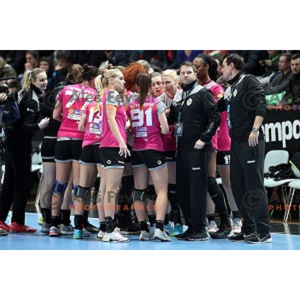 action during Women\'s EHF Champions League match between Krim Mercator and Vipers Kristansand in Kodeljevo Hall, Ljubljana, Slovenia on January 26, 2019