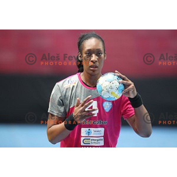 action during Women\'s EHF Champions League match between Krim Mercator and Vipers Kristansand in Kodeljevo Hall, Ljubljana, Slovenia on January 26, 2019