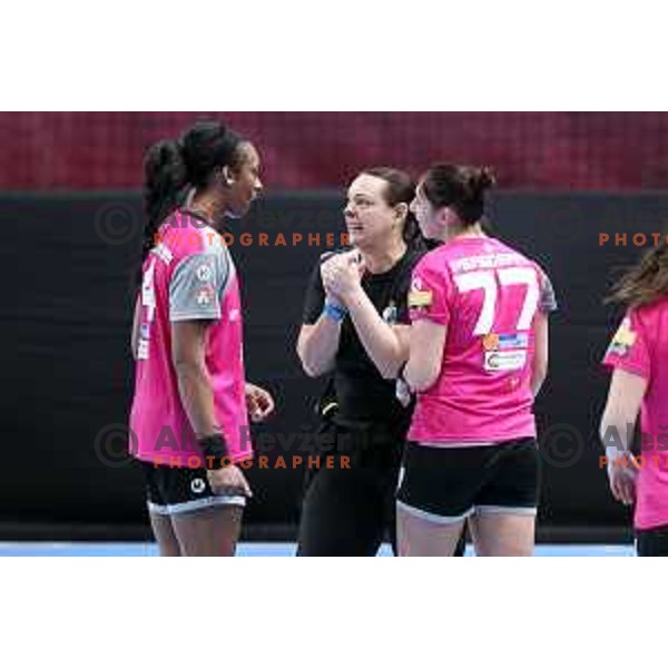 action during Women\'s EHF Champions League match between Krim Mercator and Vipers Kristansand in Kodeljevo Hall, Ljubljana, Slovenia on January 26, 2019
