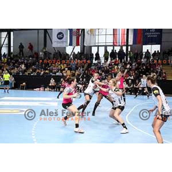 action during Women\'s EHF Champions League match between Krim Mercator and Vipers Kristansand in Kodeljevo Hall, Ljubljana, Slovenia on January 26, 2019