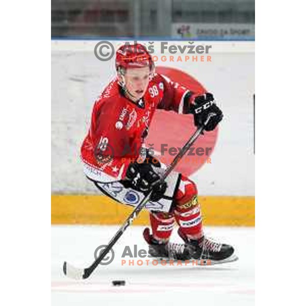 of Acroni Jesenice in action during Alps League ice-hockey match between Acroni Jesenice and Zeller in Podmezakla Hall, Jesenice, Slovenia on January 26, 2019