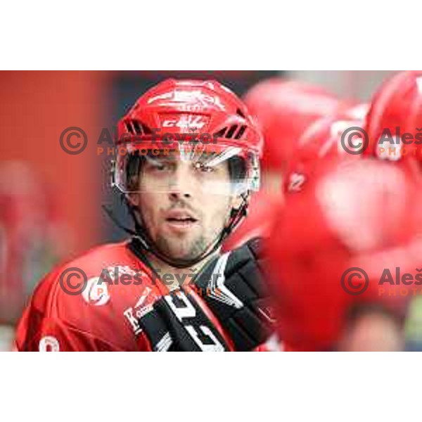 of Acroni Jesenice in action during Alps League ice-hockey match between Acroni Jesenice and Zeller in Podmezakla Hall, Jesenice, Slovenia on January 26, 2019